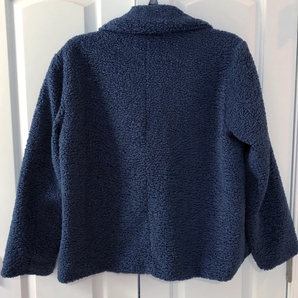 LC Lauren Conrad Fuzzy Blue Teddy Jacket - Picture 5 of 9